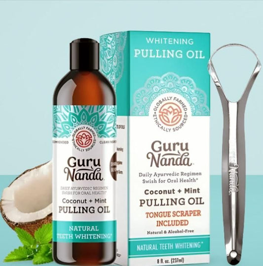 Guru Nanda™️ Coconut Oil Pulling w/ Essential Oils Vitamins D, E & K2